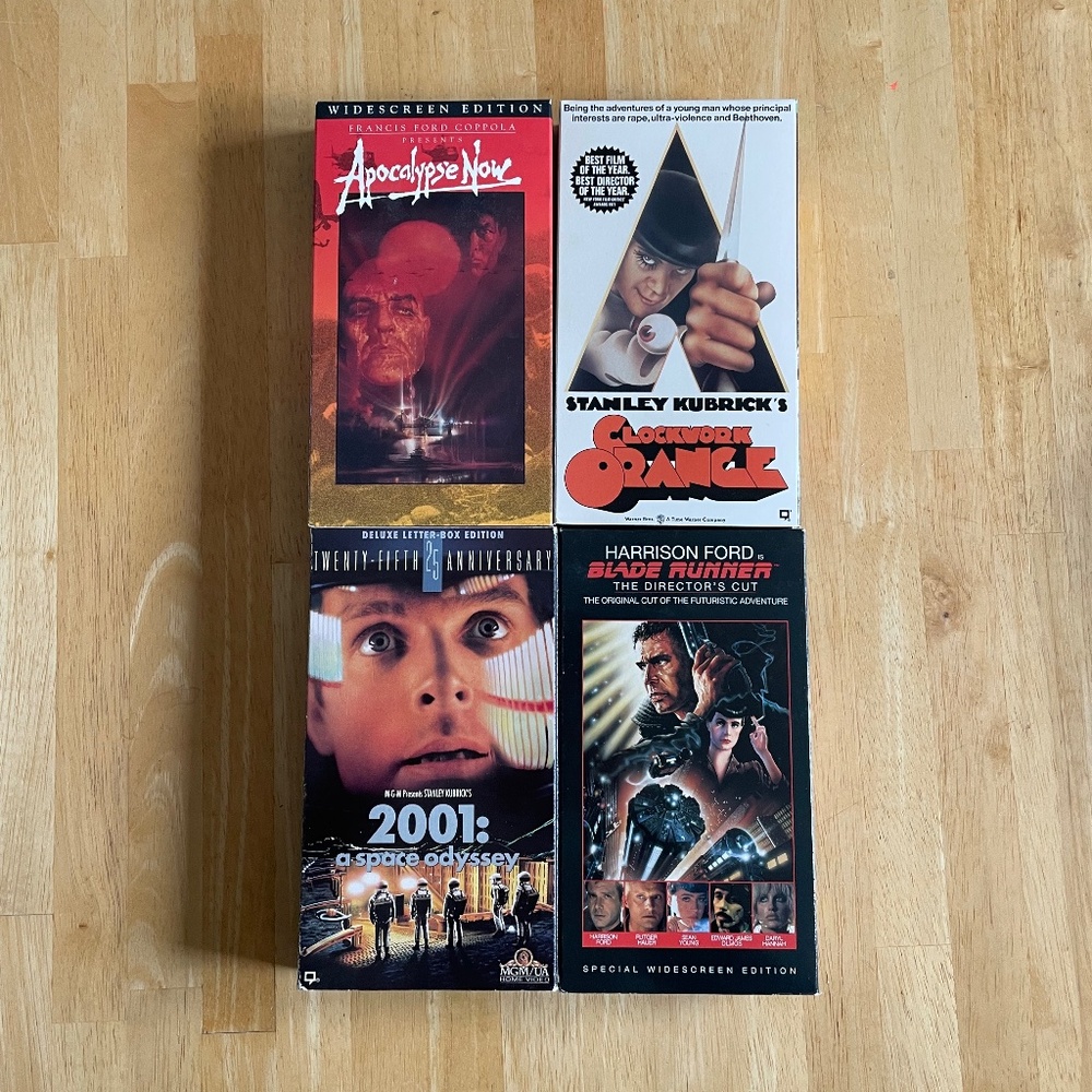 4 classic movies - VHS format